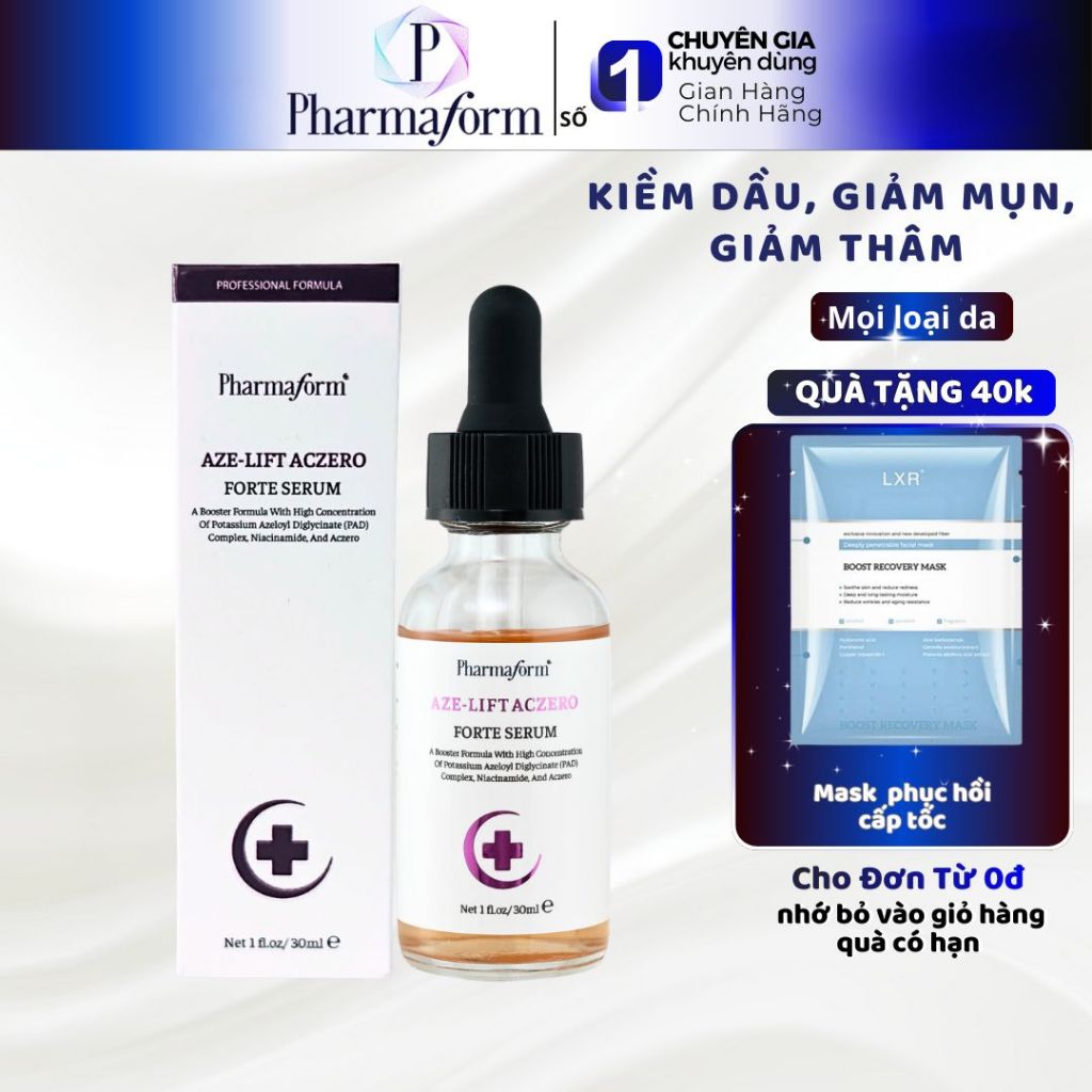 Pharmaform Tinh Chất Kiểm Soát Dầu, Giảm Mụn Aze-Lift Aczero Forte Serum 30ml