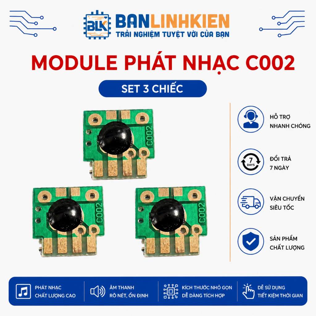 [Mô đun] Module Phát Nhạc C002 ( 3 chiếc )  BANLINHKIEN