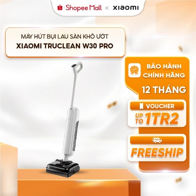 Máy hút bụi lau sàn khô ướt Xiaomi Truclean W30 Pro - Lực hút tối đa 18.000Pa - Sấy khô con lăn bằng khí nóng 80°C