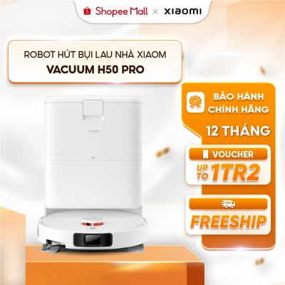 Xiaomi Robot hút bụi lau nhà Vacuum H50 Pro - Lực hút mạnh 15000Pa | Tự động giặt giẻ, sấy nóng - Lau xoay góc rộng