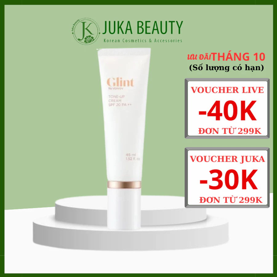 Kem dưỡng nâng tone Glint By Vdivov Tone Up Cream SPF20 PA++_45ml