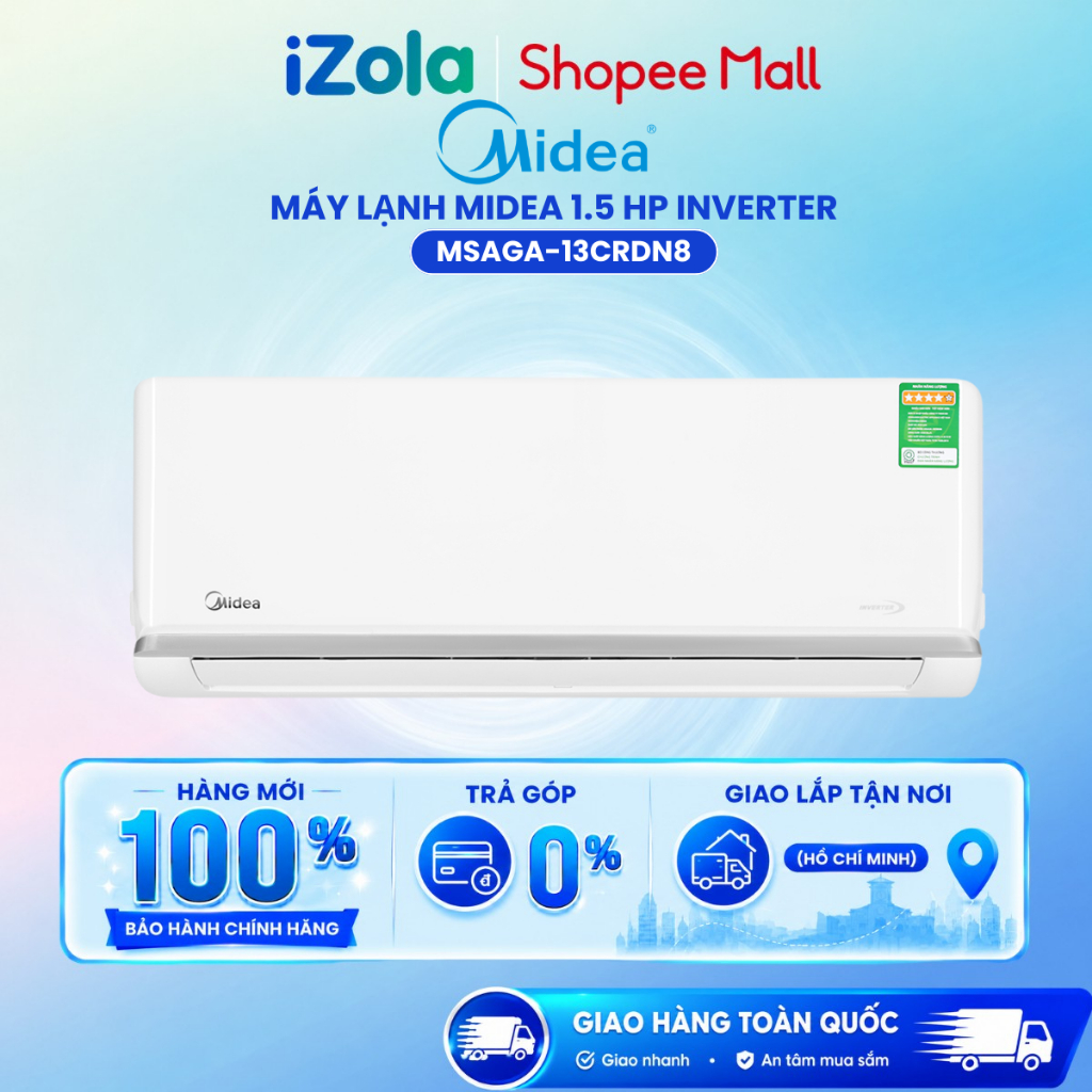 MSAGA-13CRDN8 - Máy lạnh Midea Inverter 1.5 HP MSAGA-13CRDN8 - Hàng chính hãng
