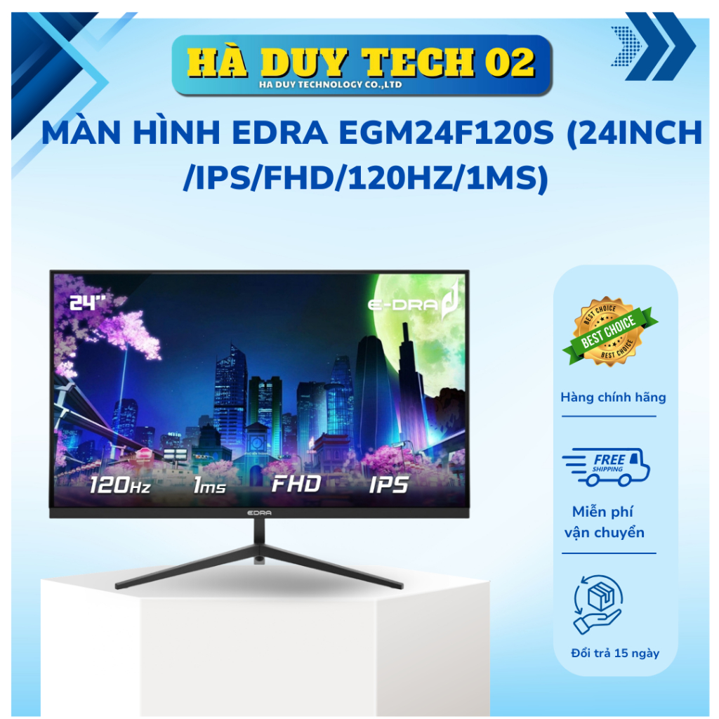 Màn Hình EDRA EGM24F120S (24inch /IPS/FHD/120Hz/1ms) - Chính Hãng - Bảo Hành 24T - Ha Duy Tech