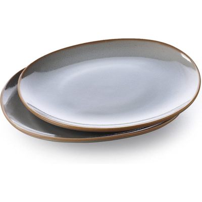 [GIFT] Bộ 2 Đĩa Gốm Sứ Keltum Đường Kính 23cm, Màu Xám Thạch Anh