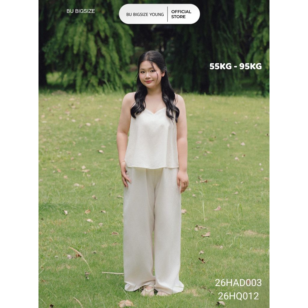 Quần ống vải linen BIGSIZE (55kg đến 95kg) - 26HQ012  - [BU Bigsize Young]