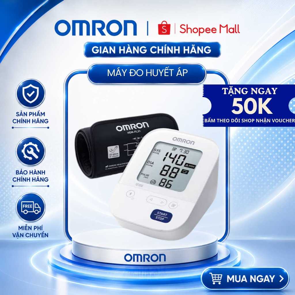 Máy Đo Huyết Áp Omron HEM-7156T, Chính Hãng, Kết Nối Bluetooth, Bảo Hành 5 Năm