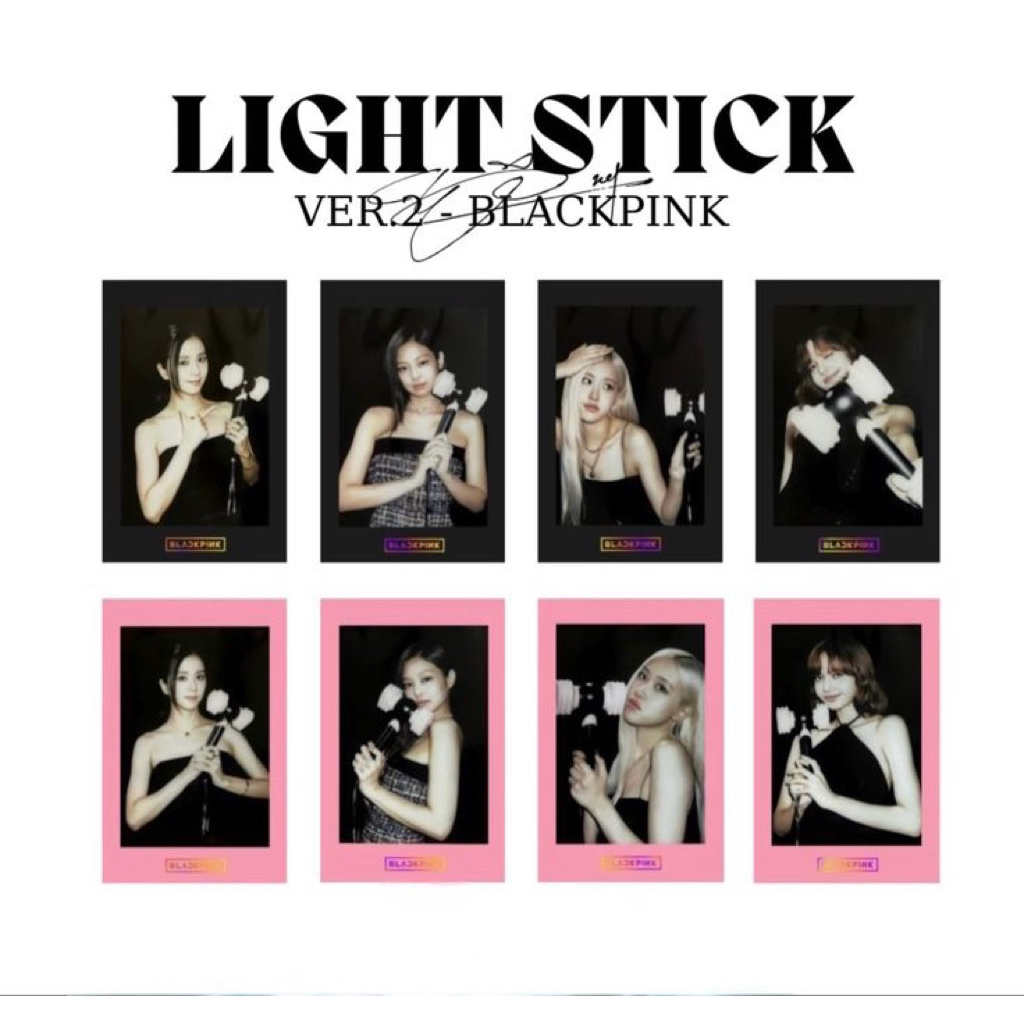 Pola Búa Photocard BLACKPINK OFFICAL card chính hãng Jisoo Jennie Rosé Lisa phiên bản LIGHT STICK VE