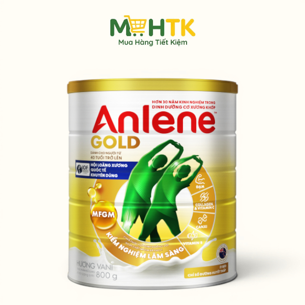 Sữa bột Anlene ít béo Gold hương Vani 800g (Công thức 5X)