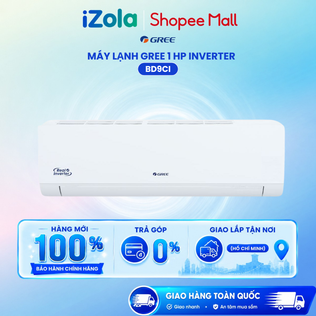 BD9CI - Máy lạnh Gree Inverter 1 HP BD9CI - Hàng chính hãng