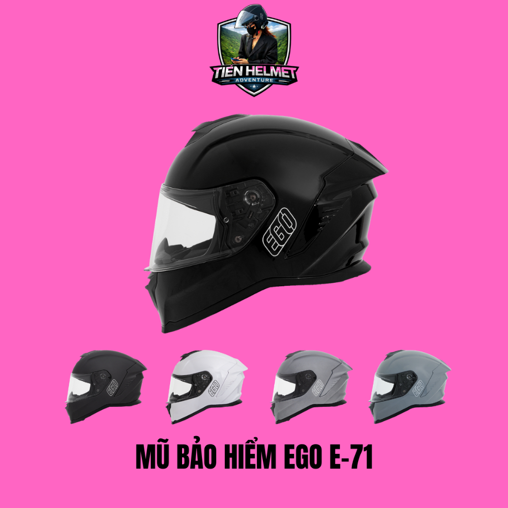 Mũ bảo hiểm Fullface EGO E-71 (EGO E71) - Tiên Helmets - Mũ bảo hiểm Vũng Tàu