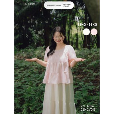 Áo babydoll 4 tầng BIGSIZE (55kg đến 95kg) – 26HA026 - [BU Bigsize Young]