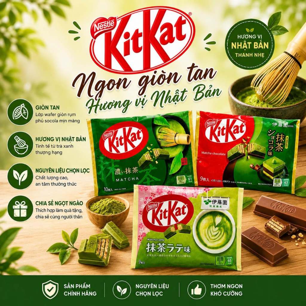 Kitkat Trà Xanh Nhật Bản (10 Thanh)