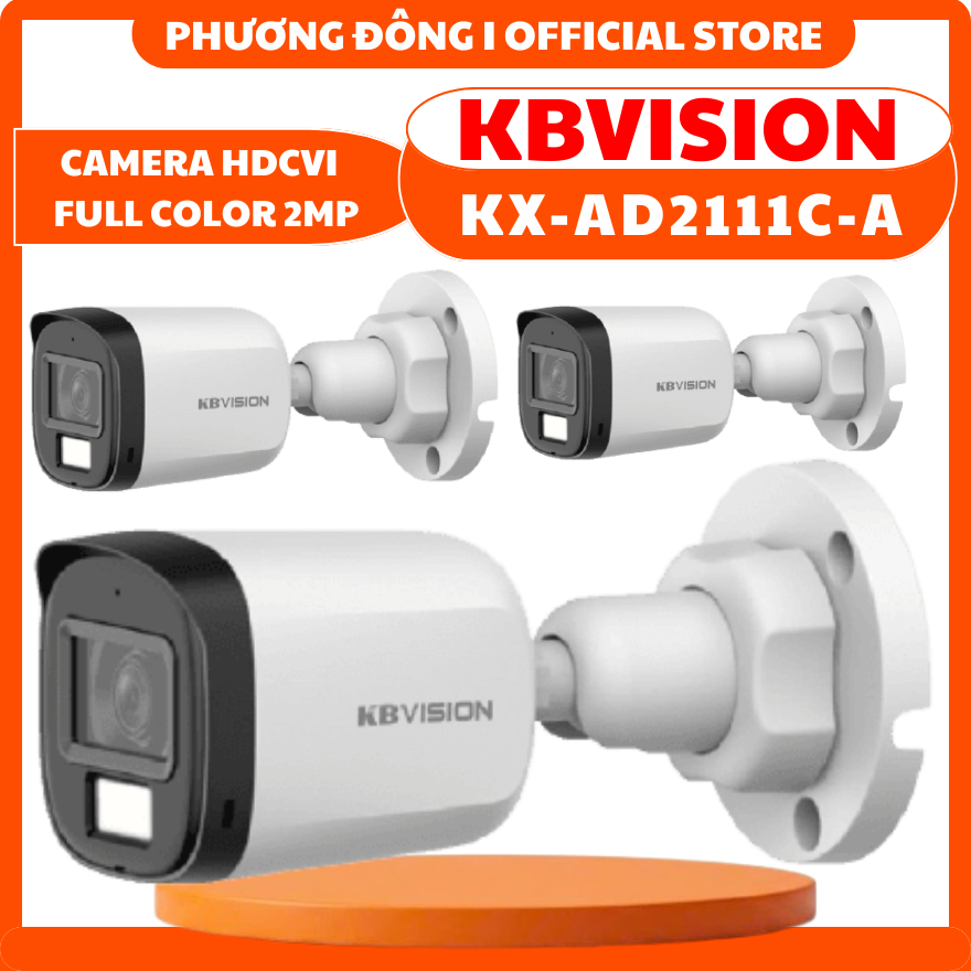 CAMERA TRONG NHÀ VÀ NGOÀI TRỜI HDCVI KBVISION KX-AD2112C-A I KX-AD2111C-A 2MP - TÍCH HỢP MIC, ÁNH SÁ