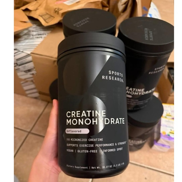 Bột Creatine Sports Research Mỹ 1kg - Sports Research Creatine Monohydrate 5g Micronized Creatine