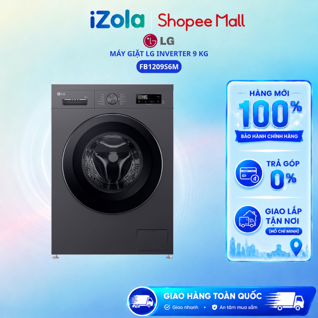 FB1209S6M - Máy giặt LG Inverter 9 kg FB1209S6M - Hàng chính hãng
