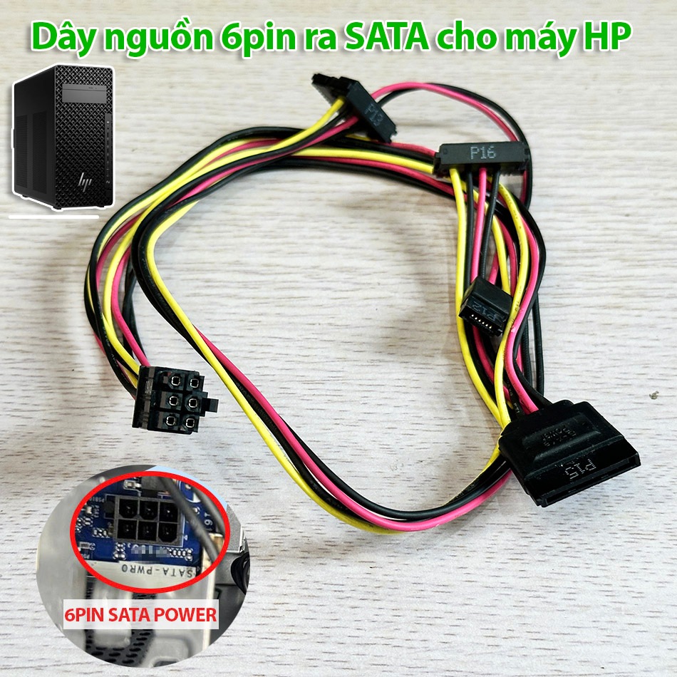 Dây nguồn sata ổ cứng máy HP 6 pin P160 cho máy HP 600g1, 800g1, 600g2, 800g2, g3, g4, g5, g6, g9