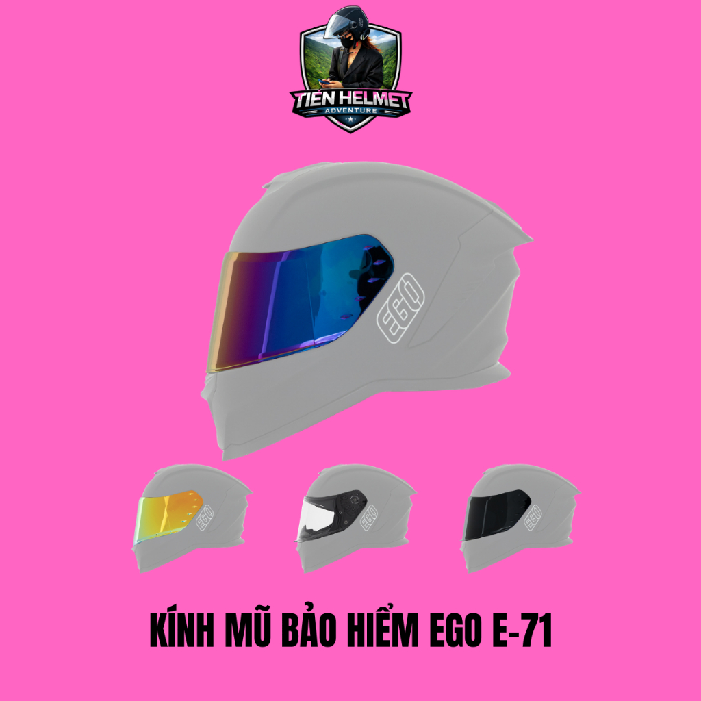 Kính mũ Fullface EGO E-71 (EGO E71) - Tiên Helmets - Mũ bảo hiểm Vũng Tàu