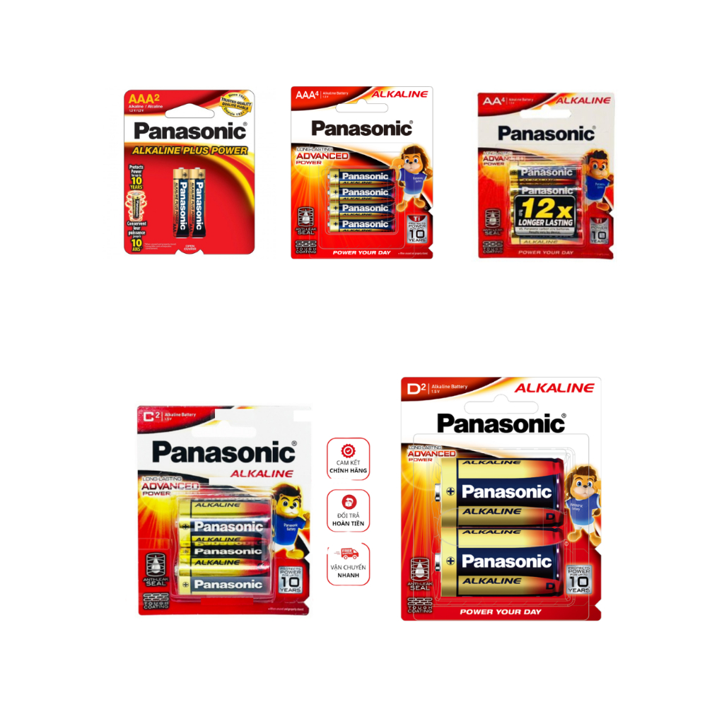 Pin Panasonic AA / AAA / C / D Alkaline