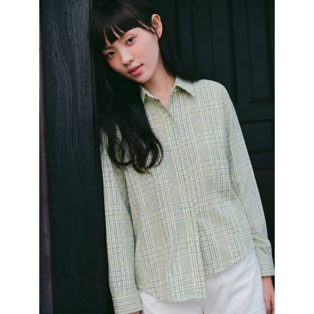 Áo sơ mi OLV tay dài dáng rộng Cotton Striped Long Sleeves Shirt nhiều màu phù hợp mọi dịp | BigBuy360 - bigbuy360.vn