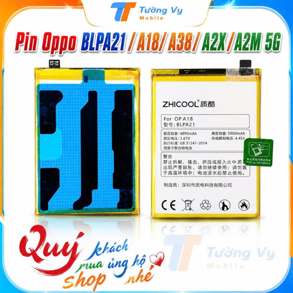 Pin Oppo BLPA21 / A18 / A38 / A2X 5G / A2M 5G /mới