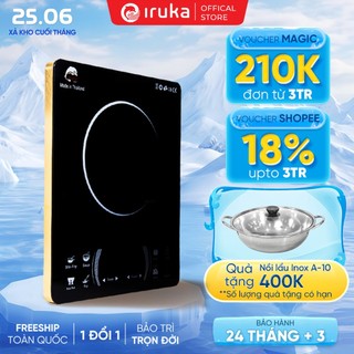 Bếp từ iruka i-78, bếp đơn, 6 chế độ nấu, công suất 2000w - hàng chính hãng