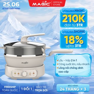 Nồi lẩu hấp hơi thủy nhiệt Magic Eco AC-284, bảo hành 24 tháng