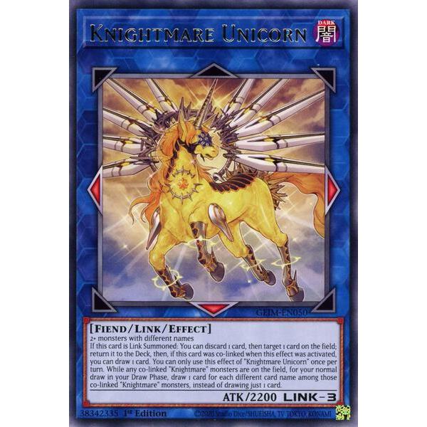 [ Bài Yugioh Chính Hãng ] Knightmare Unicorn - GEIM-EN050 - Rare