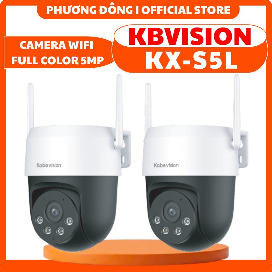 CAMERA WIFI NGOÀI TRỜI KBVISION KX-S5L 5MP - FULL COLOR, XOAY 360 ĐỘ, ĐÀM THOẠI HAI CHIỀU, BÁO ĐỘNG 