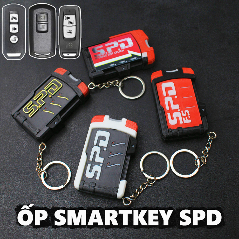 (ĐỌC KỸ MÔ TẢ) Vỏ Smartkey Thiết Kế SPD License - Siêu Nhân Deka Ranger | Móc khóa IN 3D