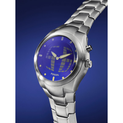 Đồng hồ nam Fossil Archival Big Tic LIMITED LE1228 mặt điện tử 40MM, dây thép không gỉ, phong cách Y2K