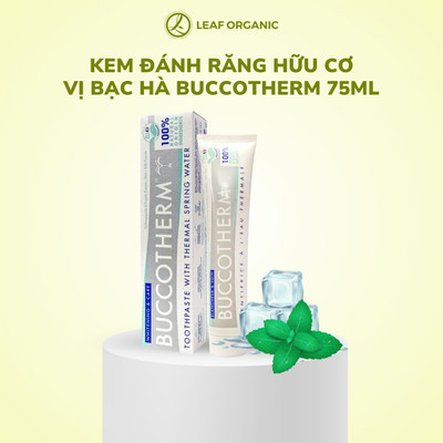 Kem đánh răng hữu cơ trắng răng vị bạc hà Buccotherm 75ml