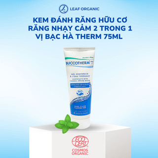 Kem đánh răng hữu cơ cho răng nhạy cảm 2 trong 1 vị bạc hà buccotherm 75ml - hàng có sẵn