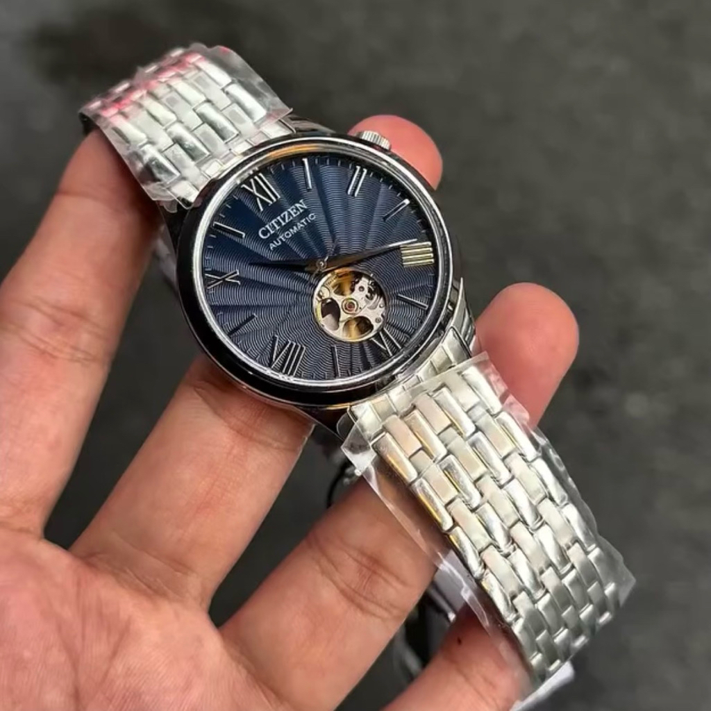 Đồng hồ nam dây thép Citizen Automatic Open Heart NH9130-84L