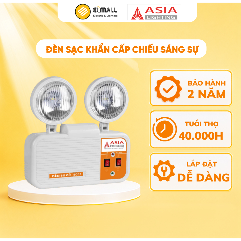 Đèn sạc khẩn cấp, chiếu sáng sự cố Asia Lighting