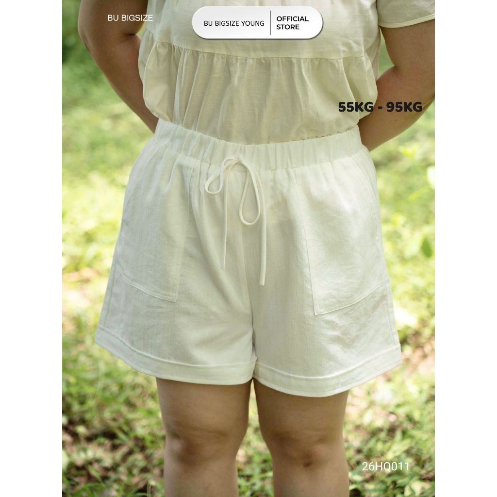 Quần short đùi cạp chun túi ốp BIGSIZE (55kg đến 95kg) – 26HQ011 - [BU Bigsize]