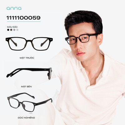 [BST KEO LỲ - QUỐC TRƯỜNG] Gọng kính thời trang ANNA dáng vuông chất liệu nhựa dẻo tự phục hồi 1111100059