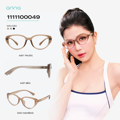[BST KEO LỲ - NGỌC TRINH] Gọng kính thời trang ANNA dáng mắt mèo chất liệu nhựa dẻo tự phục hồi 1111100049