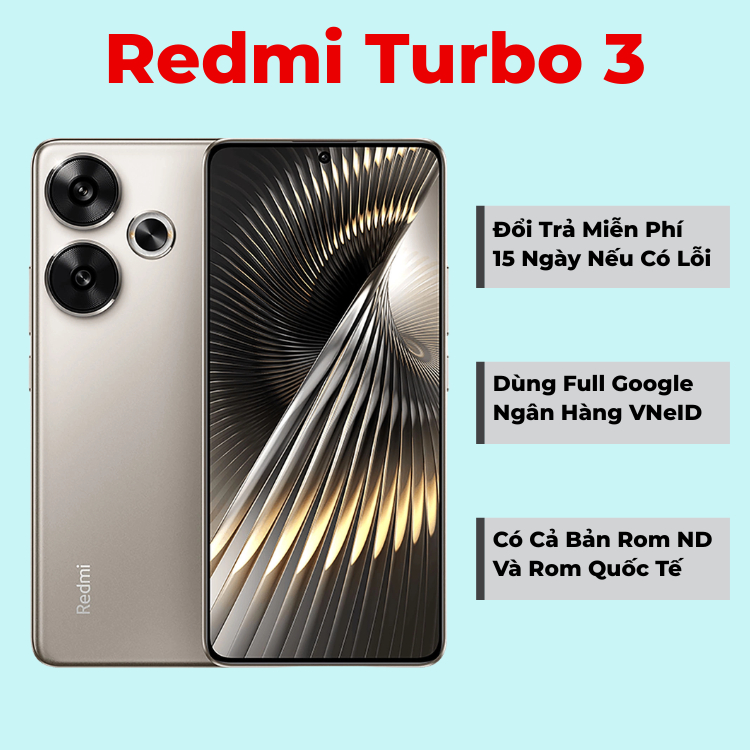 [Máy Cũ] Điện Thoại Xiaomi Redmi Turbo 3 (SPX) - Chip Snapdragon 8s Gen 3  - Màn Oled 120 Hz
