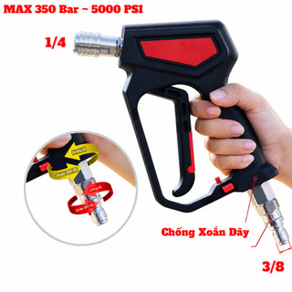 S.úng Rửa Xe Cao Cấp Lõi Bi Sứ Khớp Nối Nhanh 1/4 Tự Động Gài