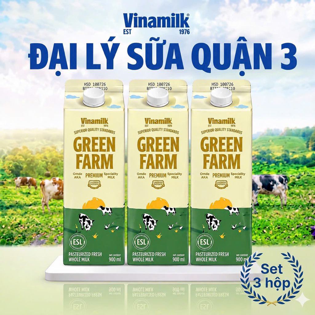 Set 3 Hộp VINAMILK Green Farm
