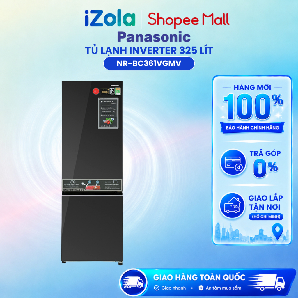 NR-BC361VGMV - Tủ lạnh Panasonic Inverter 325 lít NR-BC361VGMV - Hàng chính hãng
