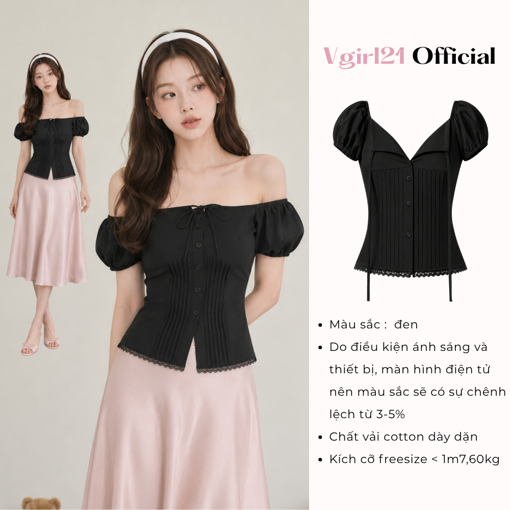 [DEAL MỞ BÁN] YERINTOP - ÁO KIỂU NỮ VGIRL21 TAY PHỒNG, VẠT XẾP LY, TRẺ TRUNG, PHÙ HỢP MẶC HẰNG NGÀY | BigBuy360 - bigbuy360.vn