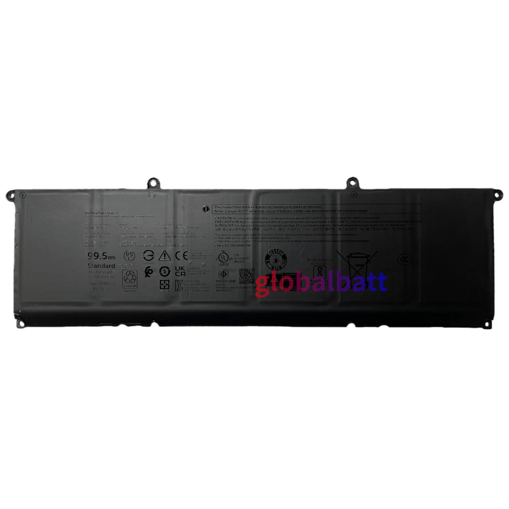 Pin Dell XPS 16 9640 0J8FK9 J8FK9 WPGCC RWFFJ 99.5Wh