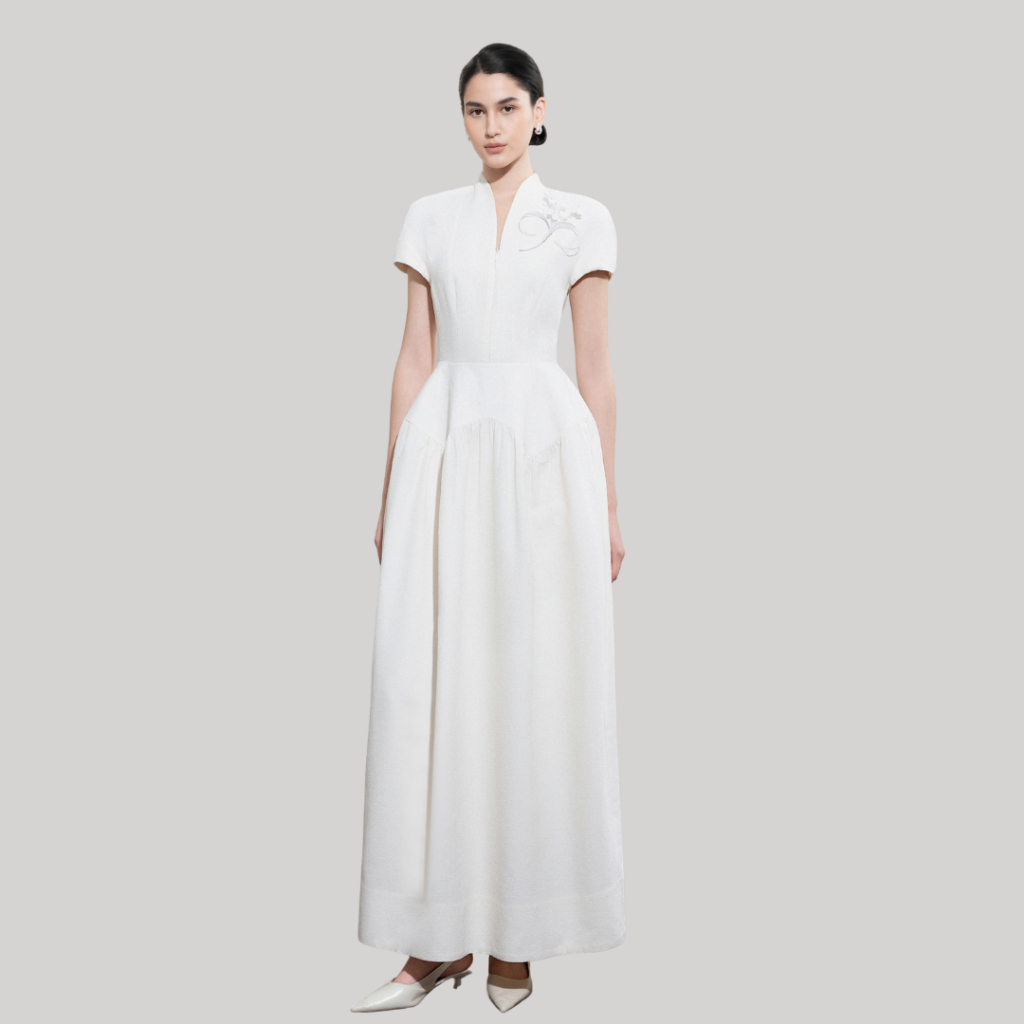 WHITE ANT Đầm Dài Nữ Cổ Leo ELORIA SHIRT-COLLAR MIDI DRESS 121300023