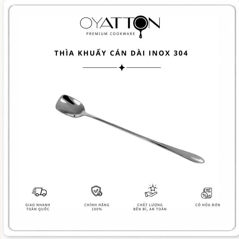 Thìa Khuấy Cán Dài Inox 316 Khuấy Sữa Nước Thìa Decor Sang Trọng RK97 O97