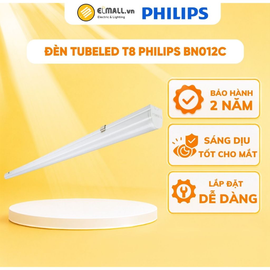 Đèn Tubeled liền máng T8 Philips BN012C - ELMALL