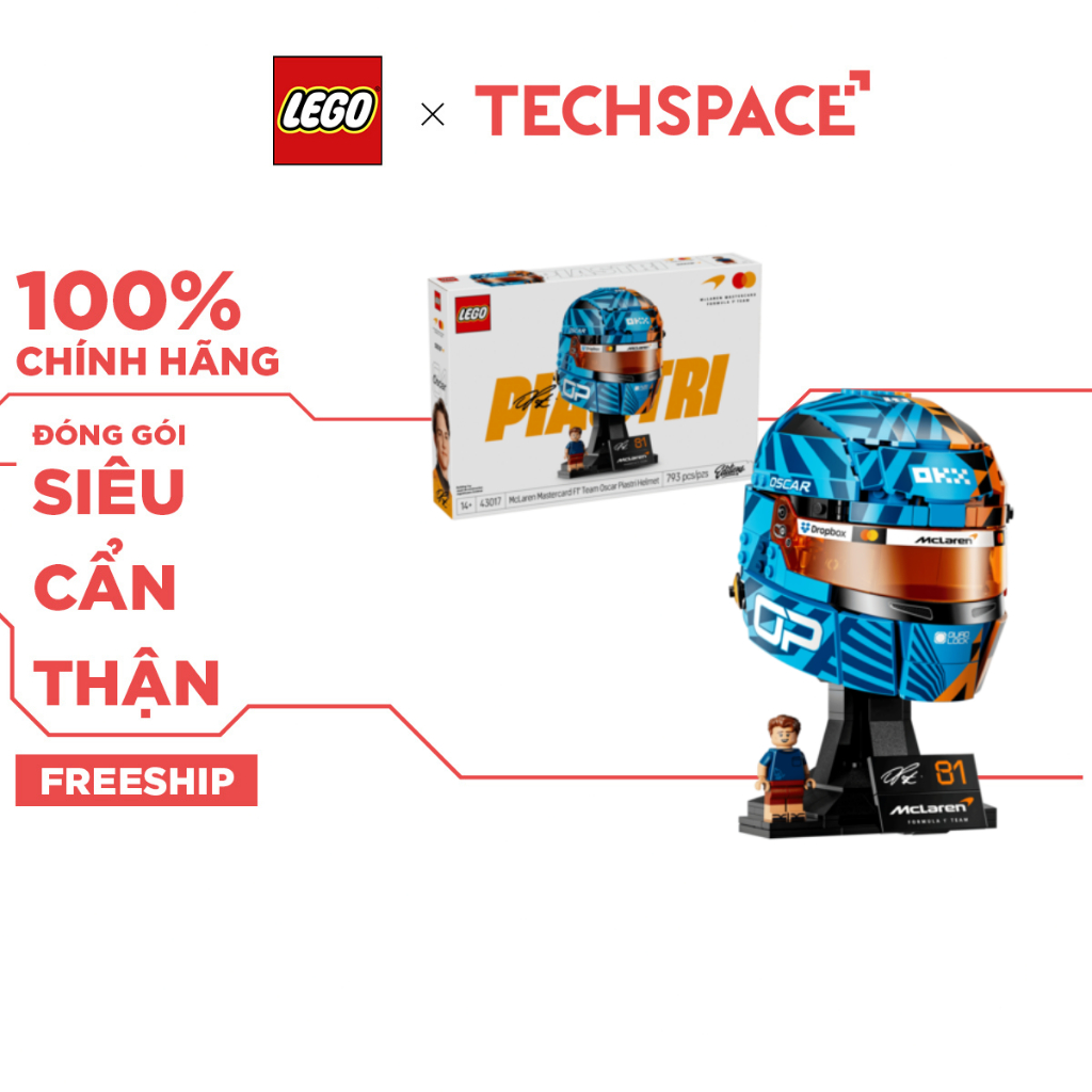 Bộ Mô Hình LEGO McLaren Mastercard F1® Team Oscar Piastri Helmet #43017