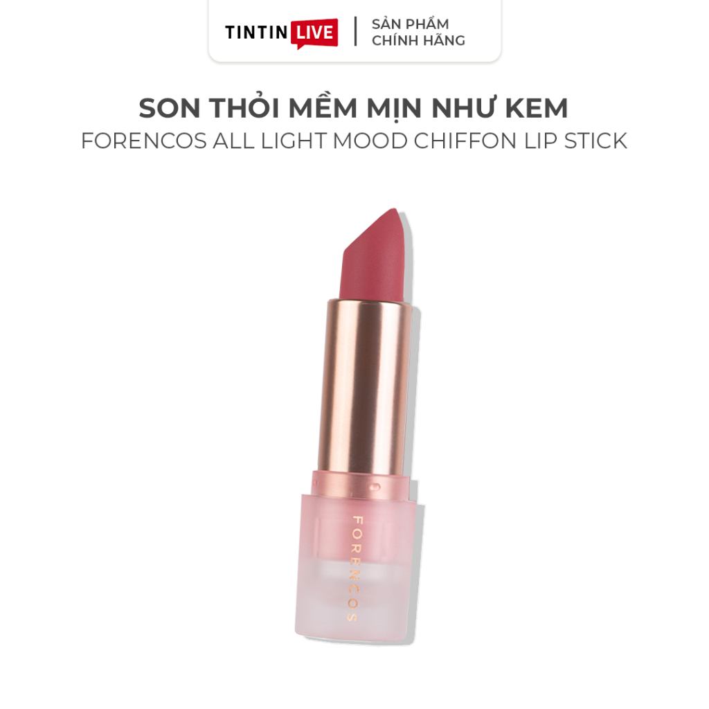 [FORENCOS] Son kem lì All Light Mood Chiffon Lip Stick siêu lì, lâu trôi (5 màu mẫu mới nhất)