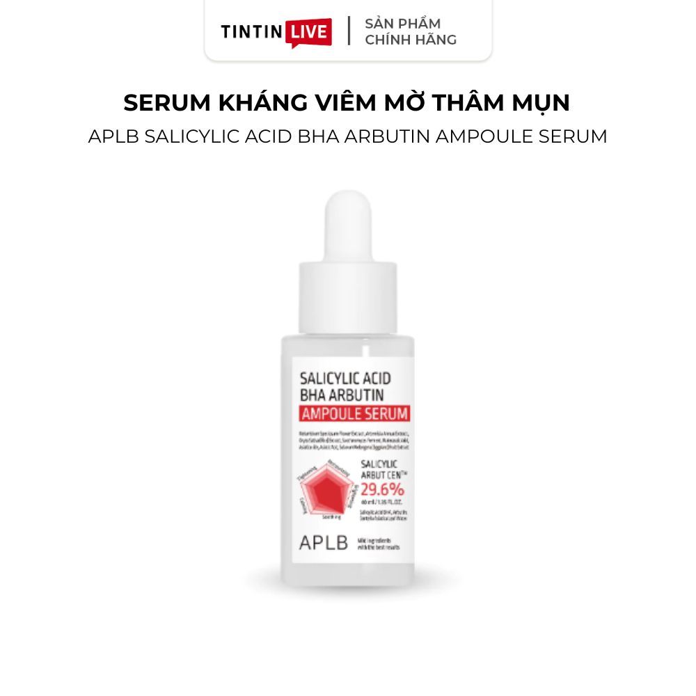 [APLB] Serum Arbutin Giảm Thâm Nám 40ml Salicylic Acid BHA Arbutin Ampoule Serum Sáng Da Mờ Thâm