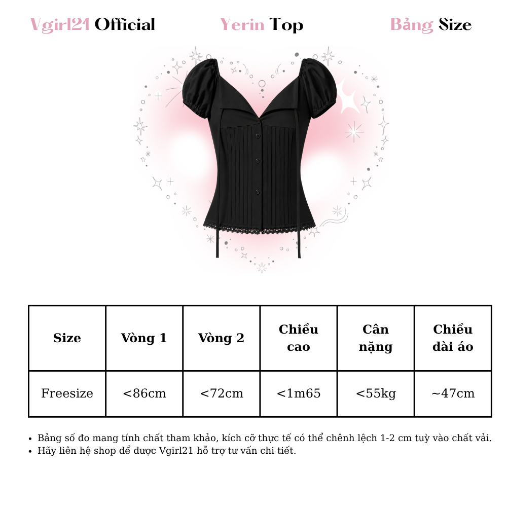 [DEAL MỞ BÁN] YERINTOP - ÁO KIỂU NỮ VGIRL21 TAY PHỒNG, VẠT XẾP LY, TRẺ TRUNG, PHÙ HỢP MẶC HẰNG NGÀY | BigBuy360 - bigbuy360.vn